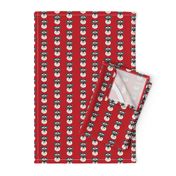 schnauzer head fabric dog head fabric dogs pets pet fabric - red