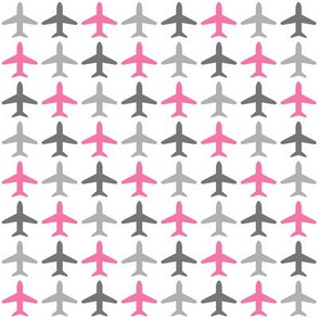 Jets Jets Jets - Pink / Gray / White
