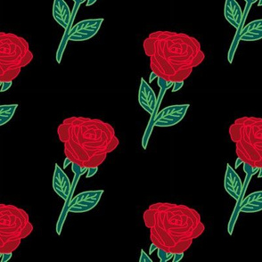 rose stem // roses florals fabric rose by andrea lauren