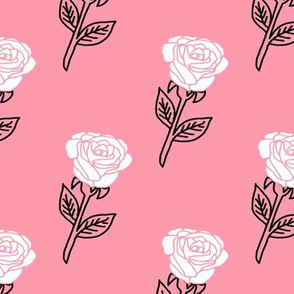roses fabric // white rose fabric pink and white rose floral fabric by andrea lauren