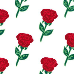 red rose fabric // roses florals fabric red rose design by andrea lauren