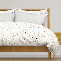 Jumbo - Terrazzo Print  - Navy, Green, Grey, Mustard and Pink (HALF-DROP)