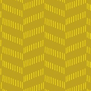 Tribal Zig Zag - Mustard and Yellow