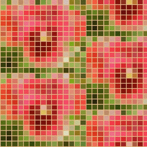 Pixilated Pansy Mosaic