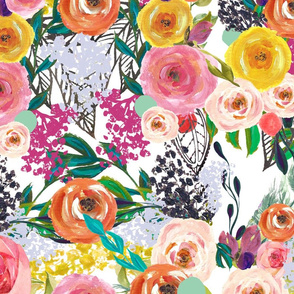 Large Scale Florals  Beautiful Designer Wallpaper  Milton  King