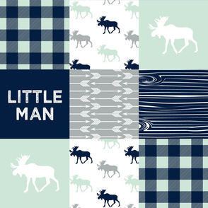 Little Man Patchwork Fabric - Northern Lights Collection