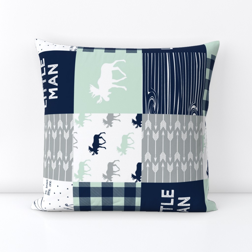 Little Man Patchwork Fabric (90) - Northern Lights Collection