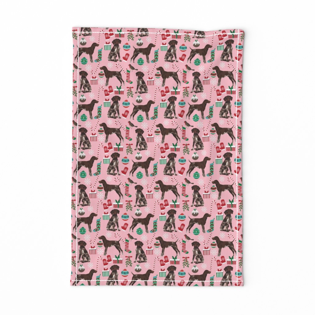 german shorthaired pointer fabric dog christmas design