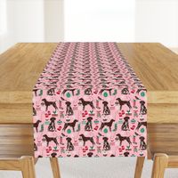 german shorthaired pointer fabric dog christmas design