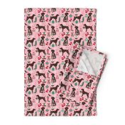 german shorthaired pointer fabric dog christmas design