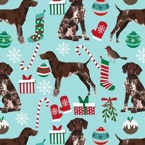 german shorthaired pointer dog christmas fabric dog christmas design