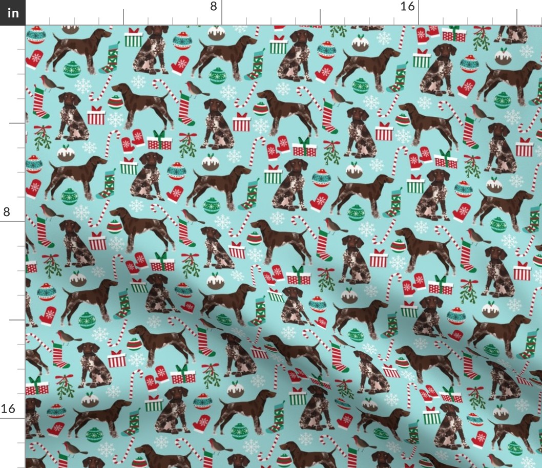 german shorthaired pointer dog christmas fabric dog christmas design