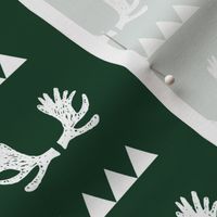 moose antlers fabric // moose fabric andrea lauren fabric nursery baby design - hunter green