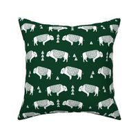 buffalo fabric // nursery baby cabin outdoors fabric print andrea lauren design - hunter green