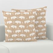 buffalo fabric // nursery baby cabin outdoors fabric print andrea lauren design - khaki