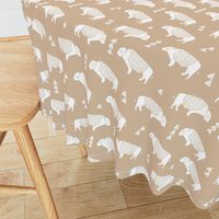 buffalo fabric // nursery baby cabin outdoors fabric print andrea lauren design - khaki