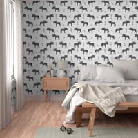 moose fabric // moose nursery baby fabric - charcoal and white