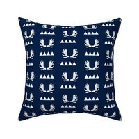 moose antlers fabric // moose fabric andrea lauren fabric nursery baby design - navy