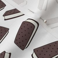 ice cream sandwich - chocolate on white