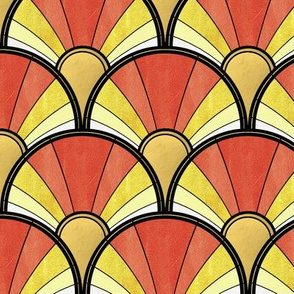 Golden Sunshine Art Deco Pattern