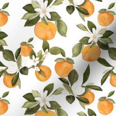 Removable Water-Activated Wallpaper Oranges Kitchen Decor Summer Fruit Orange