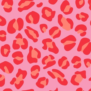 Leopard Spots Large (Pink, Red and Coral)