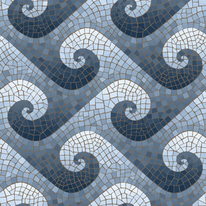 wave mosaic - natural