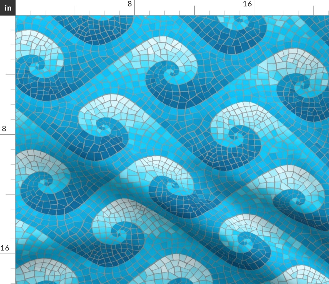 wave mosaic - turquoise