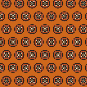 Tribal Mandala orange II