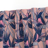 Strelitzia texture dark blue 