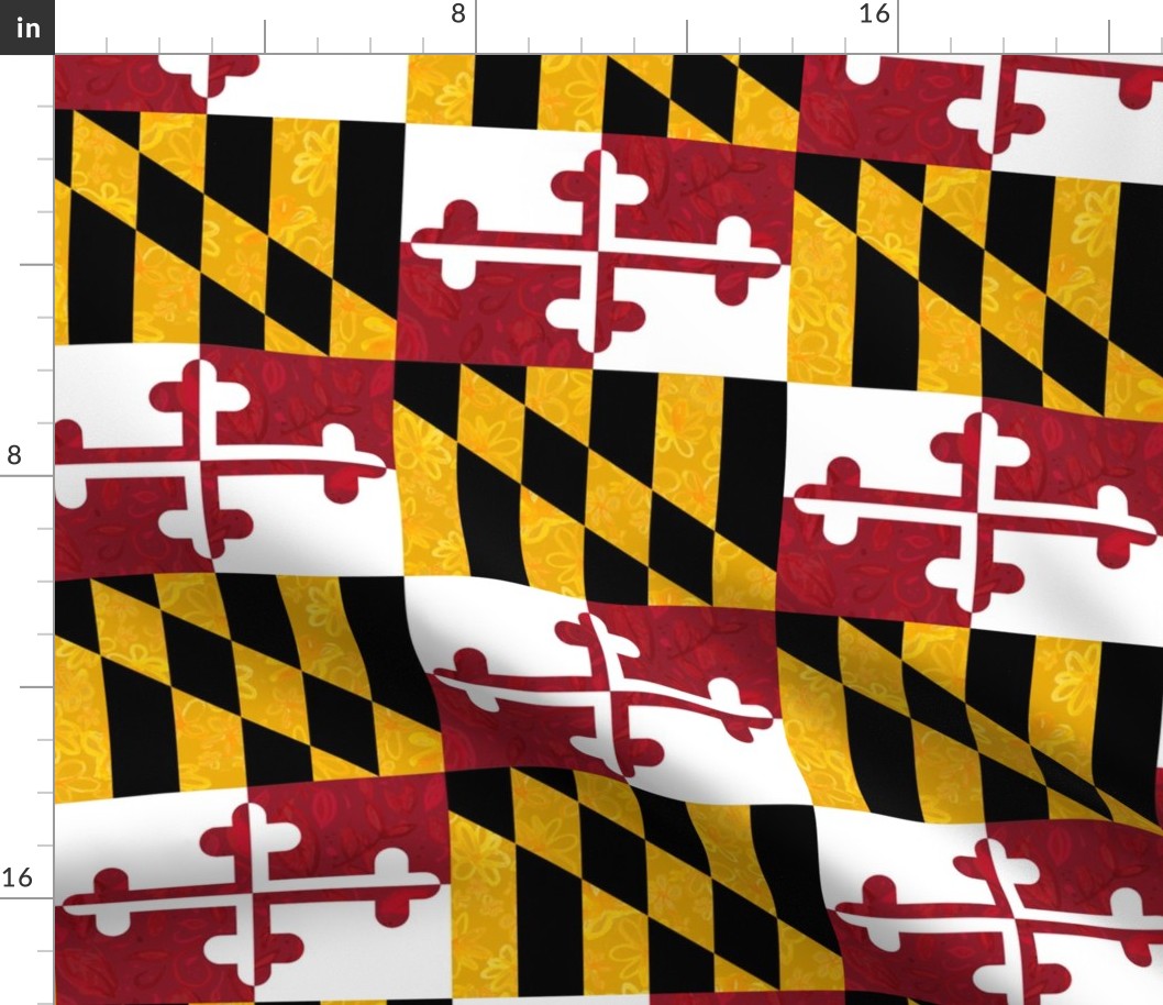Floral Maryland Flag