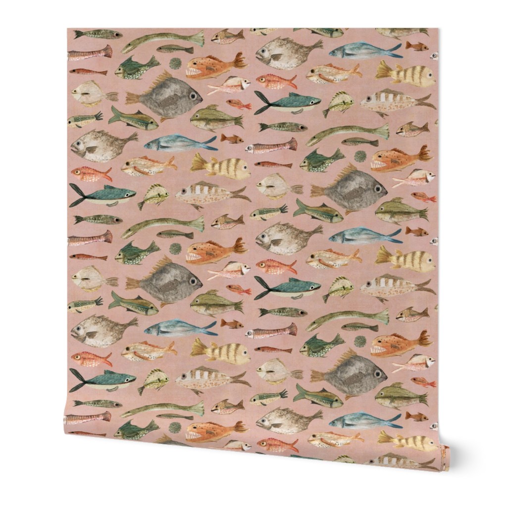 fish in dusky pink 