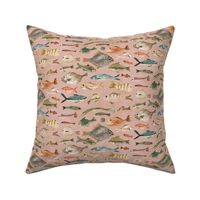 fish in dusky pink 