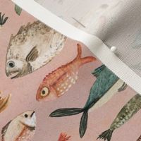 fish in dusky pink 