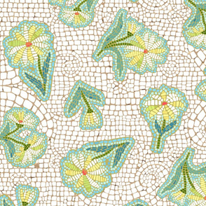 mosaic daisies in the sand