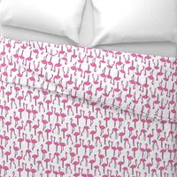 flamingo fabric // birds tropical summer pink and white andrea lauren fabric