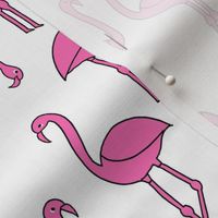flamingo fabric // birds tropical summer pink and white andrea lauren fabric