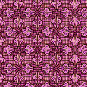 Flower Flourish Mosaic, Pink