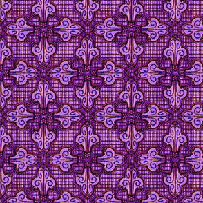 Flower Flourish Mozaic, Purple