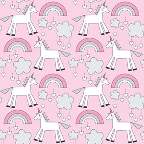 small unicorns-on-hot-pink 