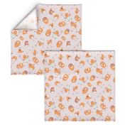 Egg Heads Seamless Repeating Pattern on Light Pink