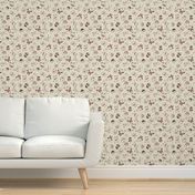 Egg Heads Seamless Repeating Pattern on Cream