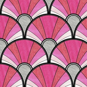 Art Deco Pattern in Pink Ombre