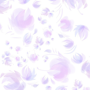 Jumbo Floral Feathers - Lavender