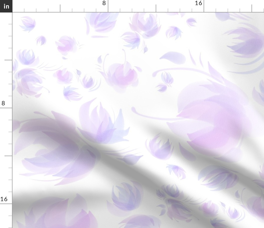 Jumbo Floral Feathers - Lavender