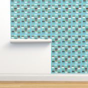 small rectangles on turquois