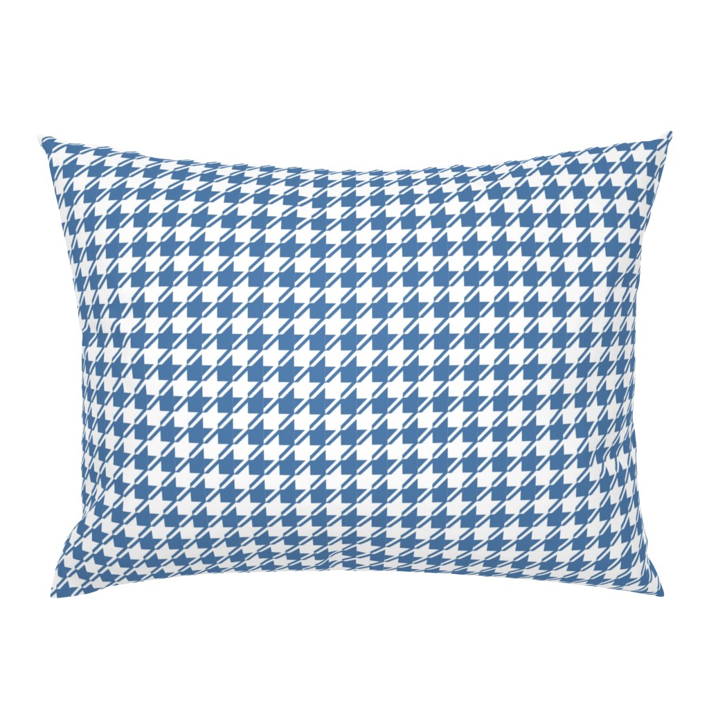 dark blue and white houndstooth | medium