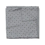 daisy fabric // dots florals 90s girls flower fabric - grey dots