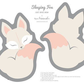 Cut and sew your own Sleeping Fox