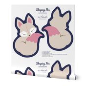 Cut and sew your own Sleeping Fox - Navy